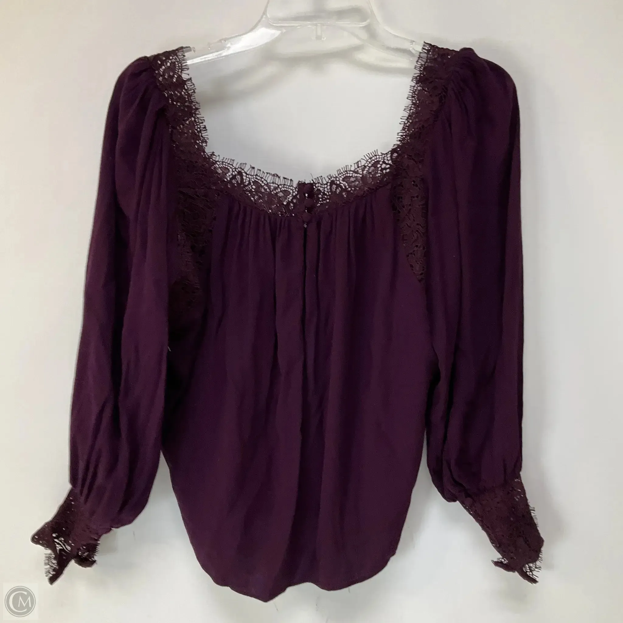 Top Long Sleeve By Free People In Purple, Size: Xs