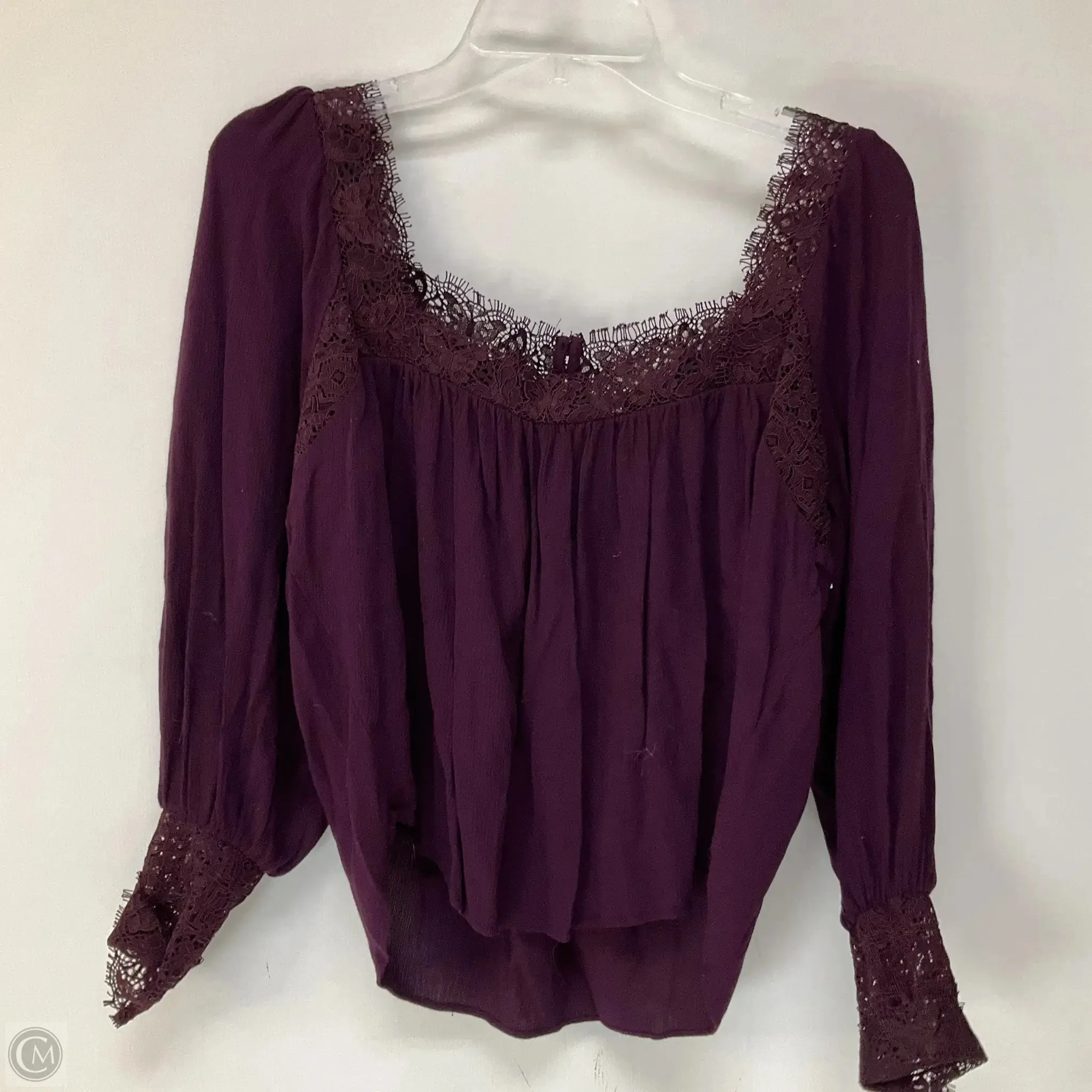 Top Long Sleeve By Free People In Purple, Size: Xs
