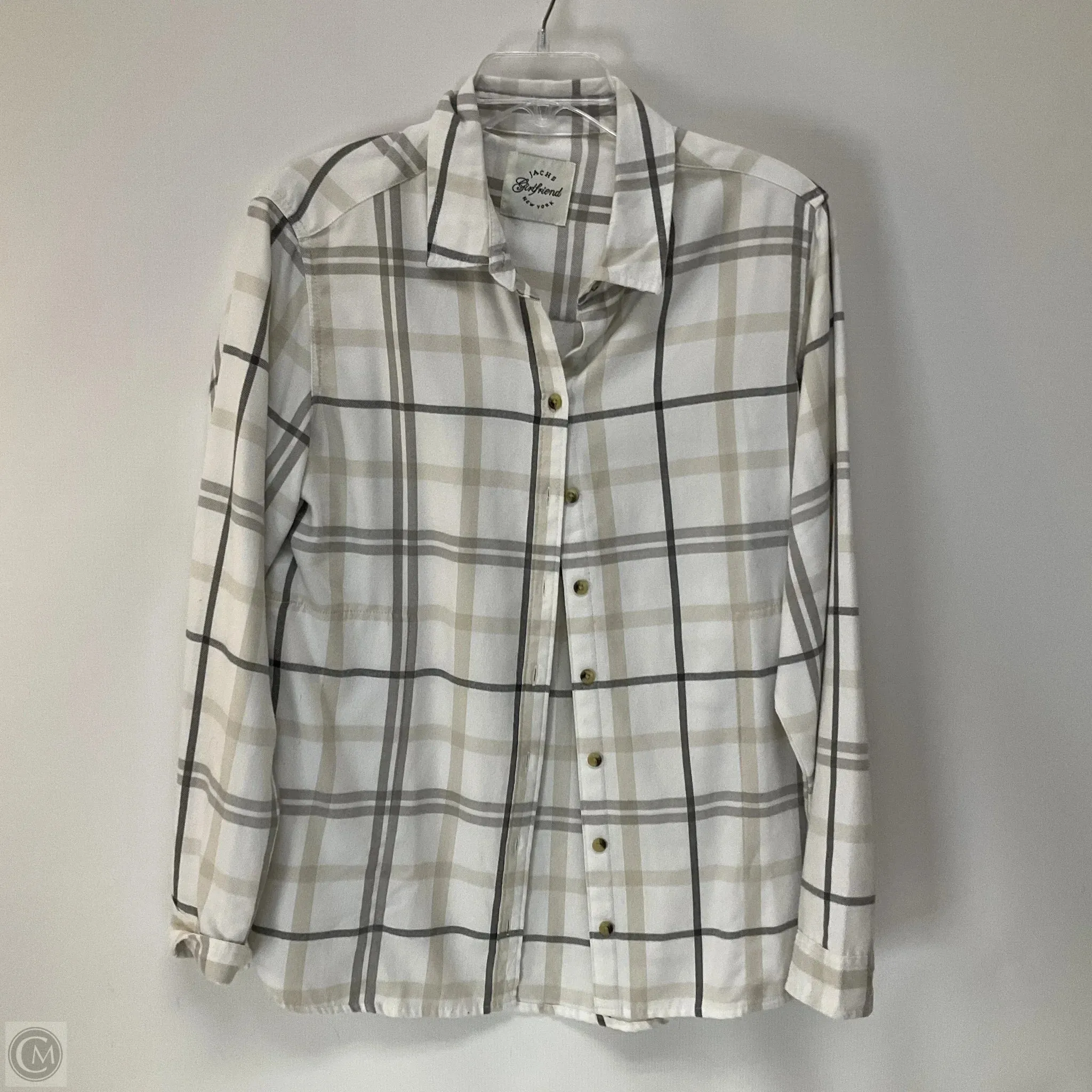Top Long Sleeve By Jachs Girlfirend In White, Size: S