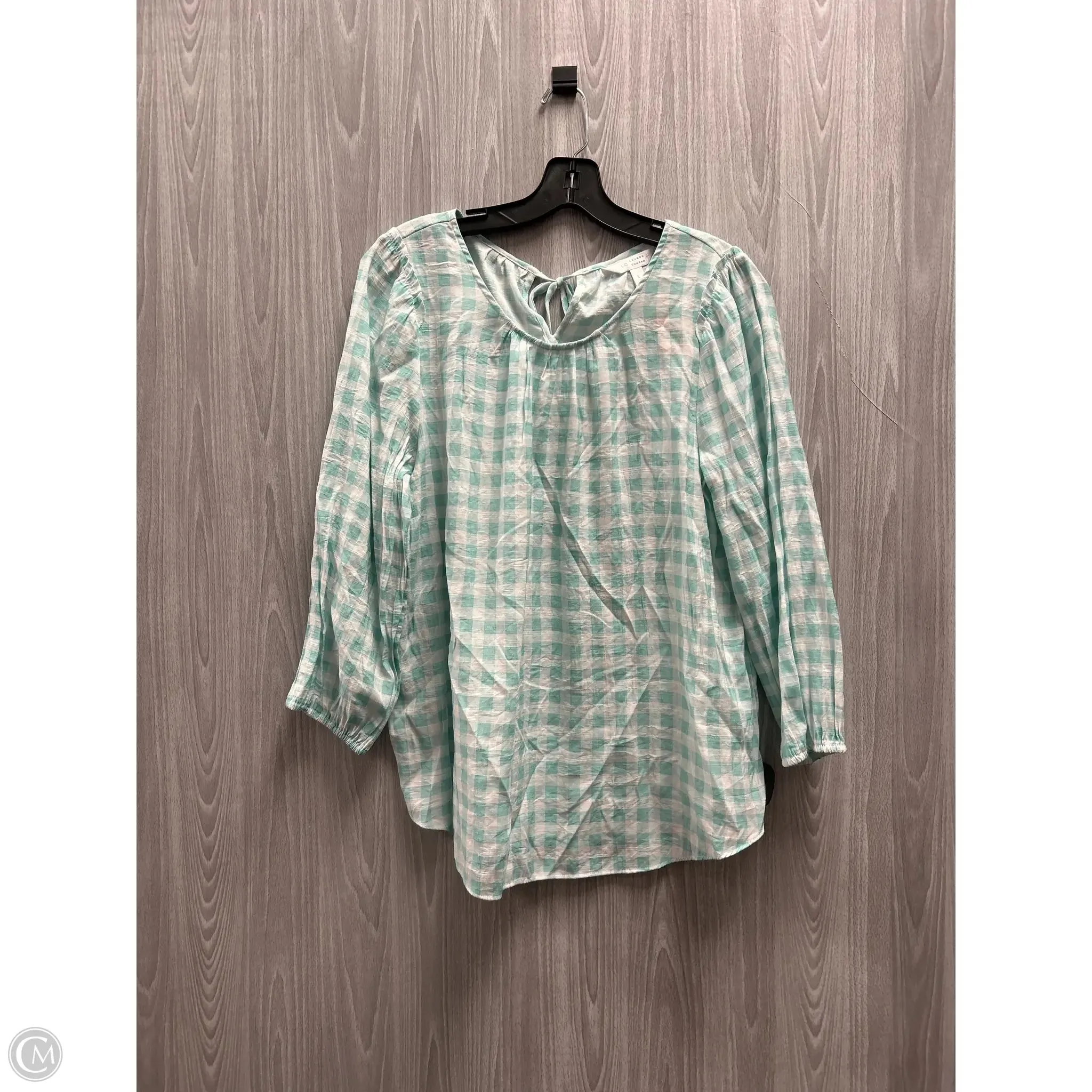 Top Long Sleeve By Lc Lauren Conrad In Blue, Size: L