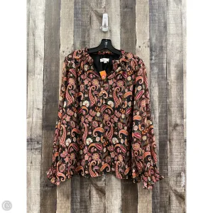 Top Long Sleeve By Loft In Floral Print, Size: M