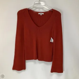 Top Long Sleeve By Madewell In Orange, Size: S