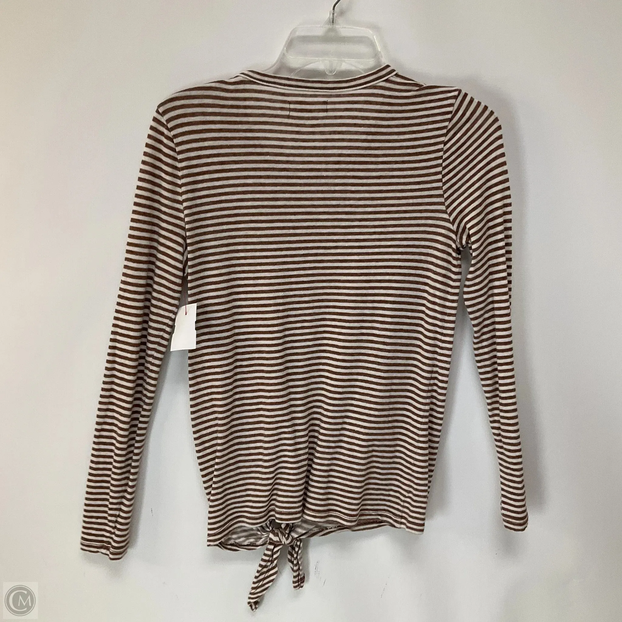 Top Long Sleeve By Madewell In Striped Pattern, Size: S