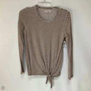 Top Long Sleeve By Madewell In Striped Pattern, Size: S