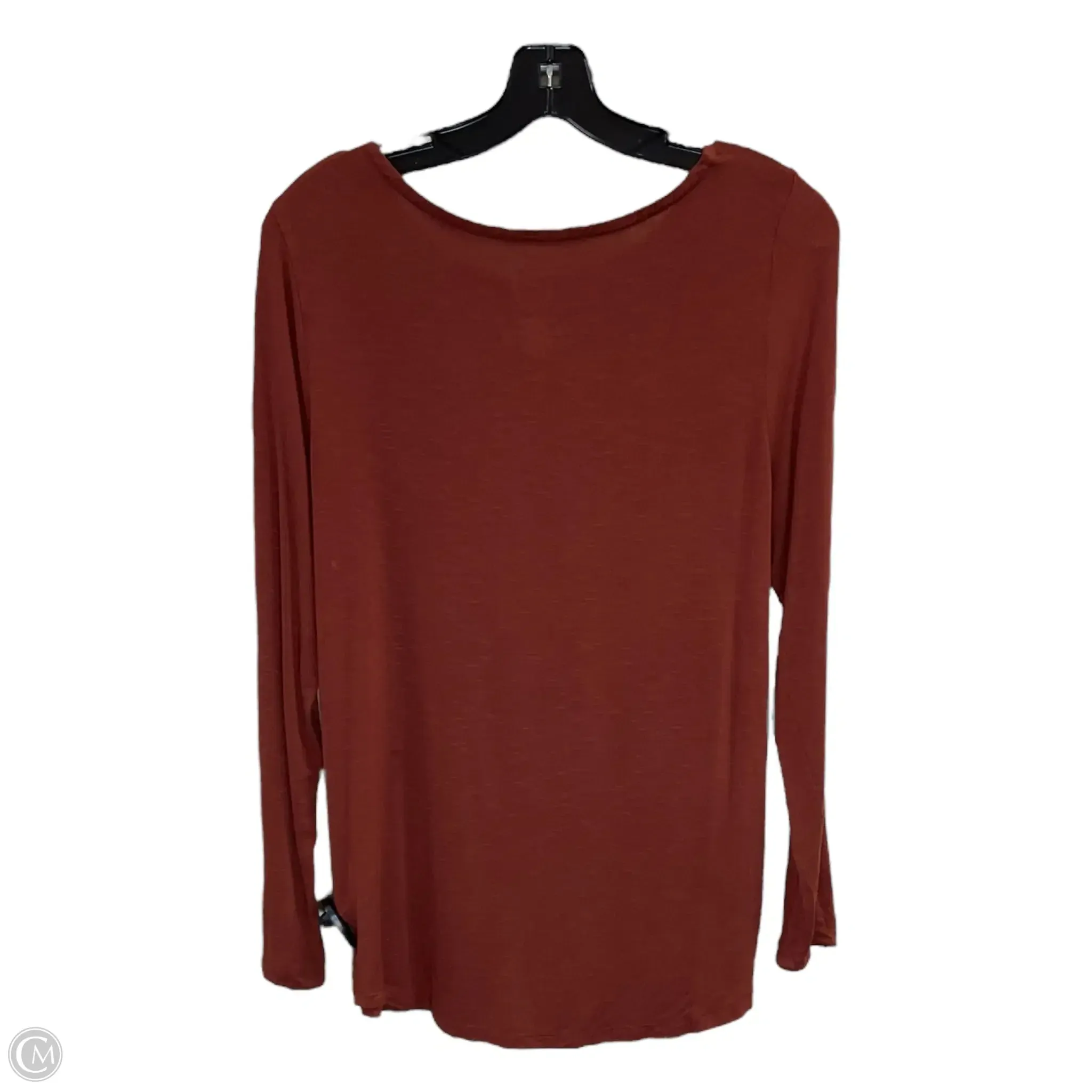 Top Long Sleeve By Maurices In Brown, Size: M