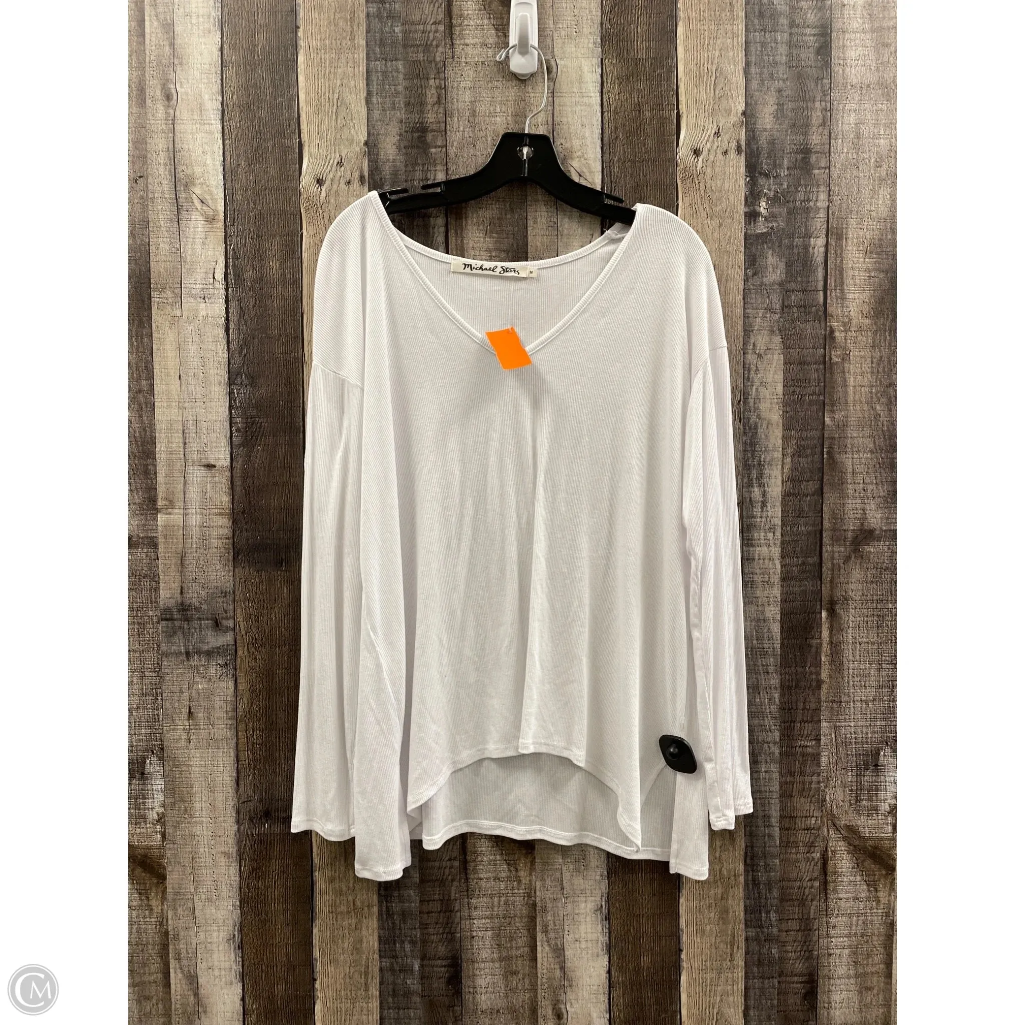 Top Long Sleeve By Michael Stars In White, Size: M