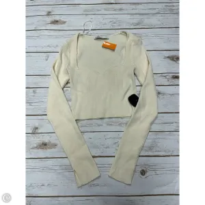 Top Long Sleeve By Zara In Cream, Size: M