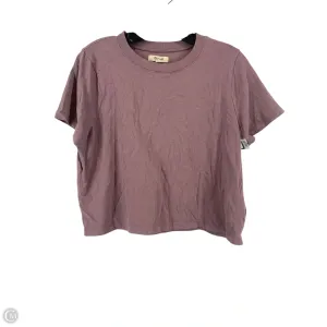 Top Short Sleeve Basic By Madewell In Purple, Size: S