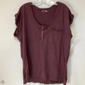 Top Short Sleeve By Aerie In Red, Size: M