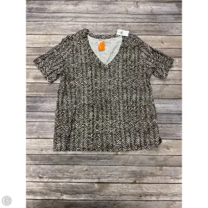 Top Short Sleeve By Banana Republic In Brown, Size: L
