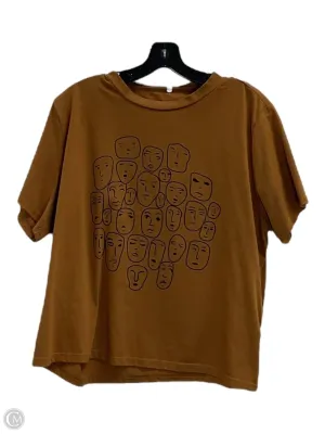Top Short Sleeve By Clothes Mentor In Gold, Size: 3x