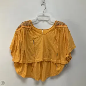 Top Short Sleeve By Free People In Orange, Size: Xs