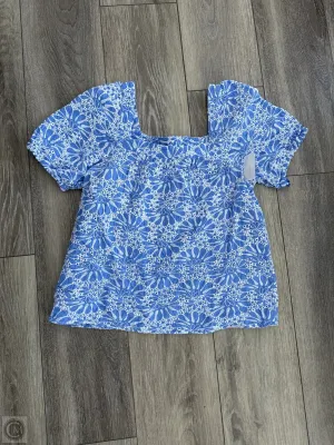 Top Short Sleeve By Loft In Blue, Size: S