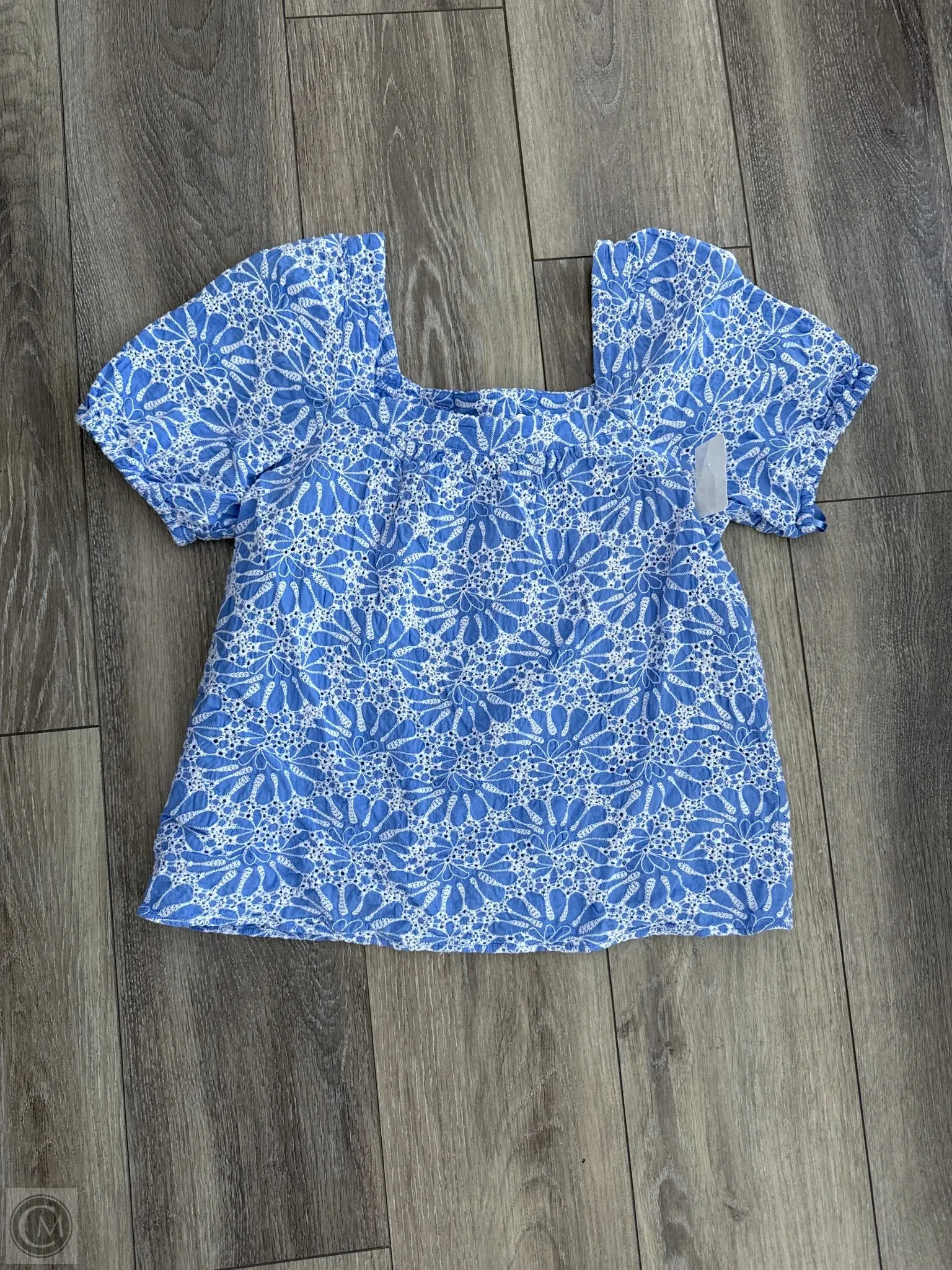 Top Short Sleeve By Loft In Blue, Size: S