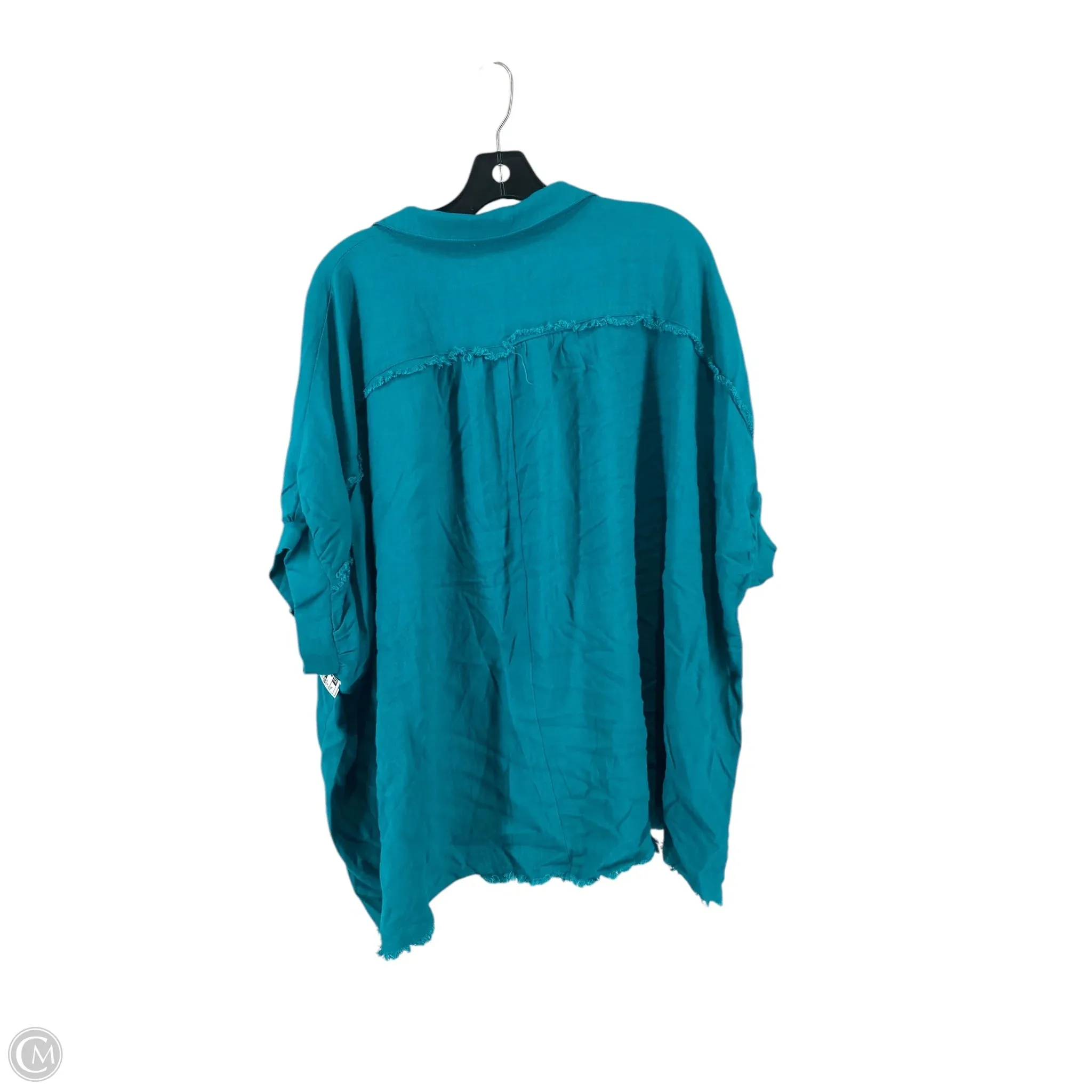 Top Short Sleeve By Umgee In Teal, Size: Xl
