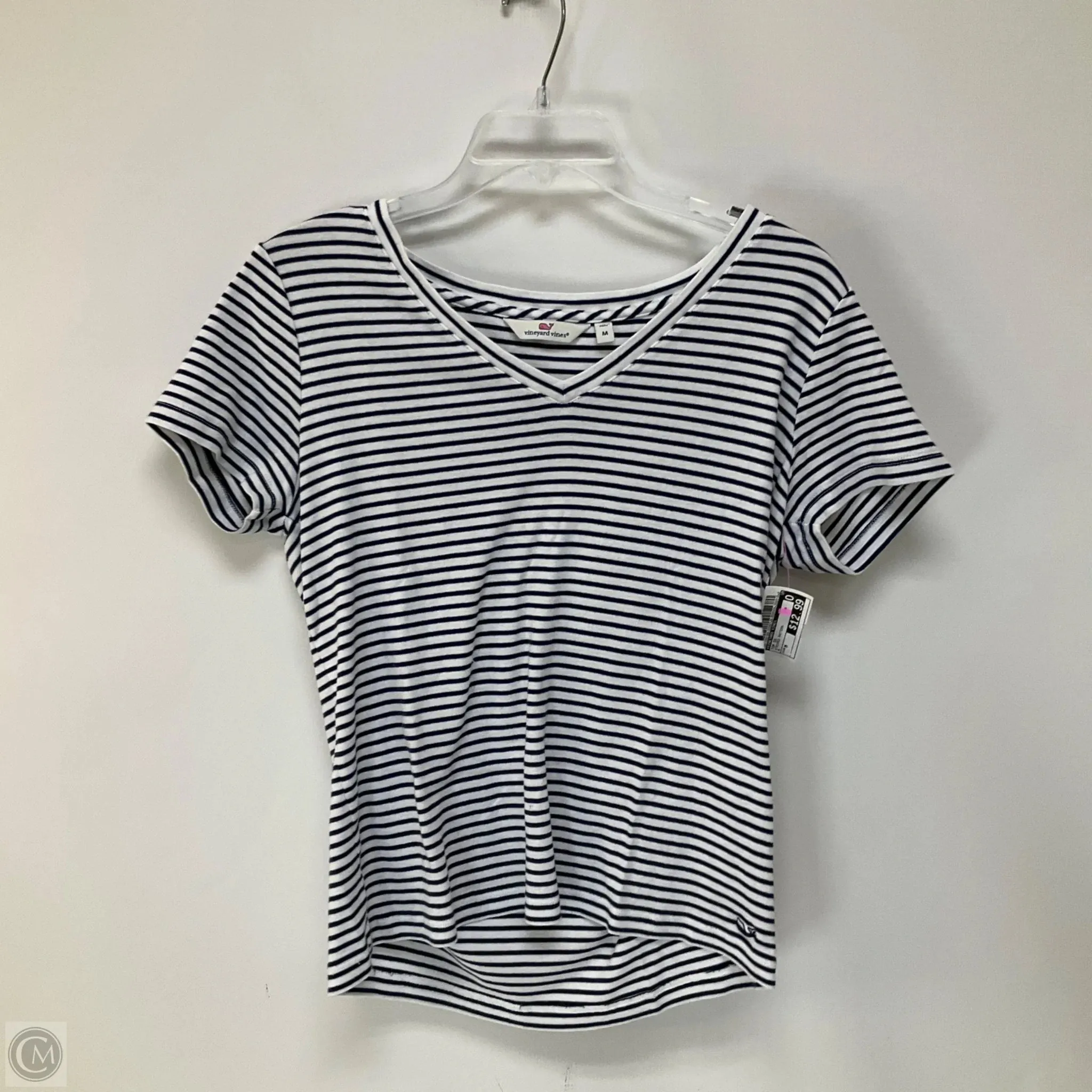 Top Short Sleeve By Vineyard Vines In Striped Pattern, Size: M