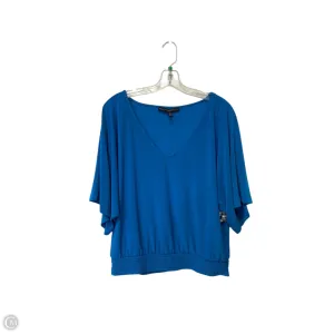 Top Short Sleeve By White House Black Market In Blue, Size: M