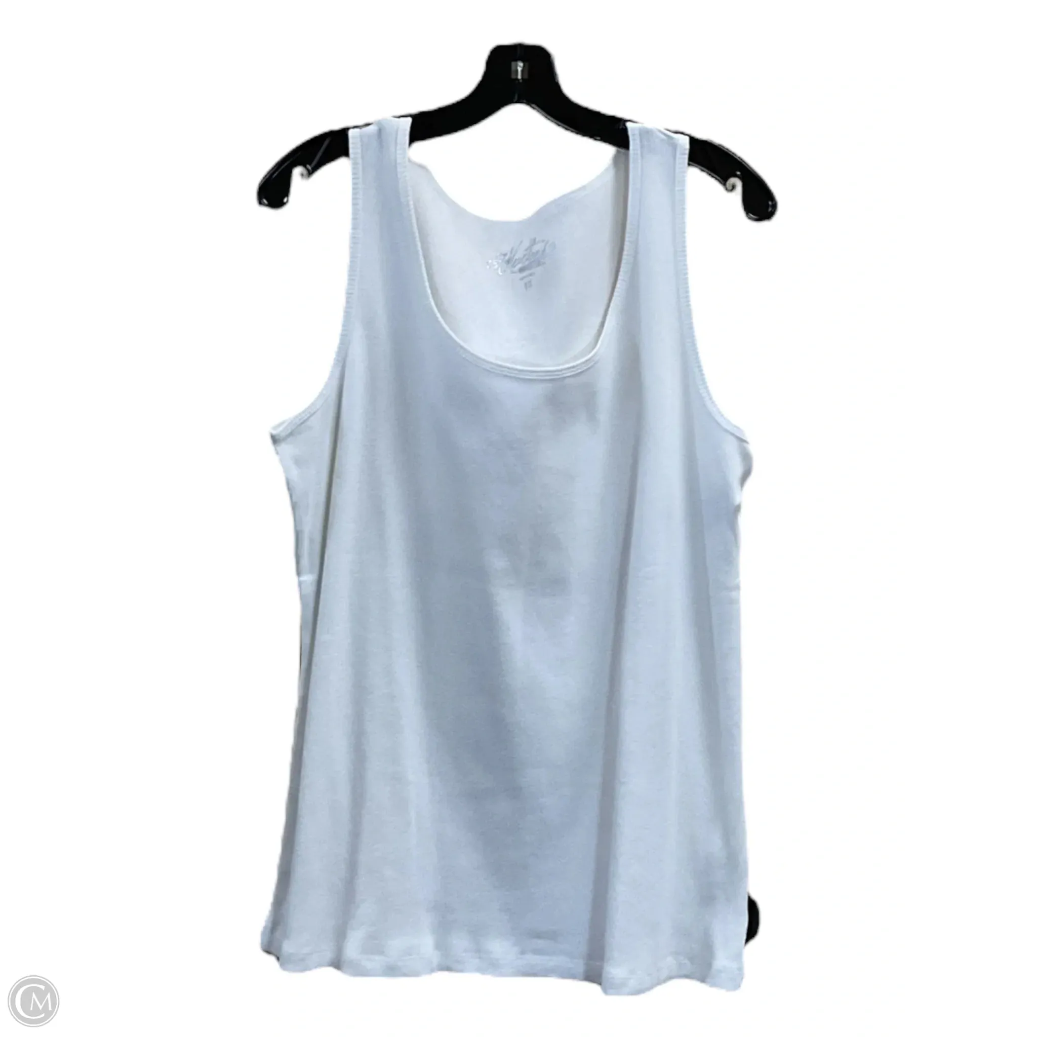 Top Sleeveless Basic By Clothes Mentor In White, Size: 2x