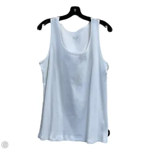 Top Sleeveless Basic By Clothes Mentor In White, Size: 2x
