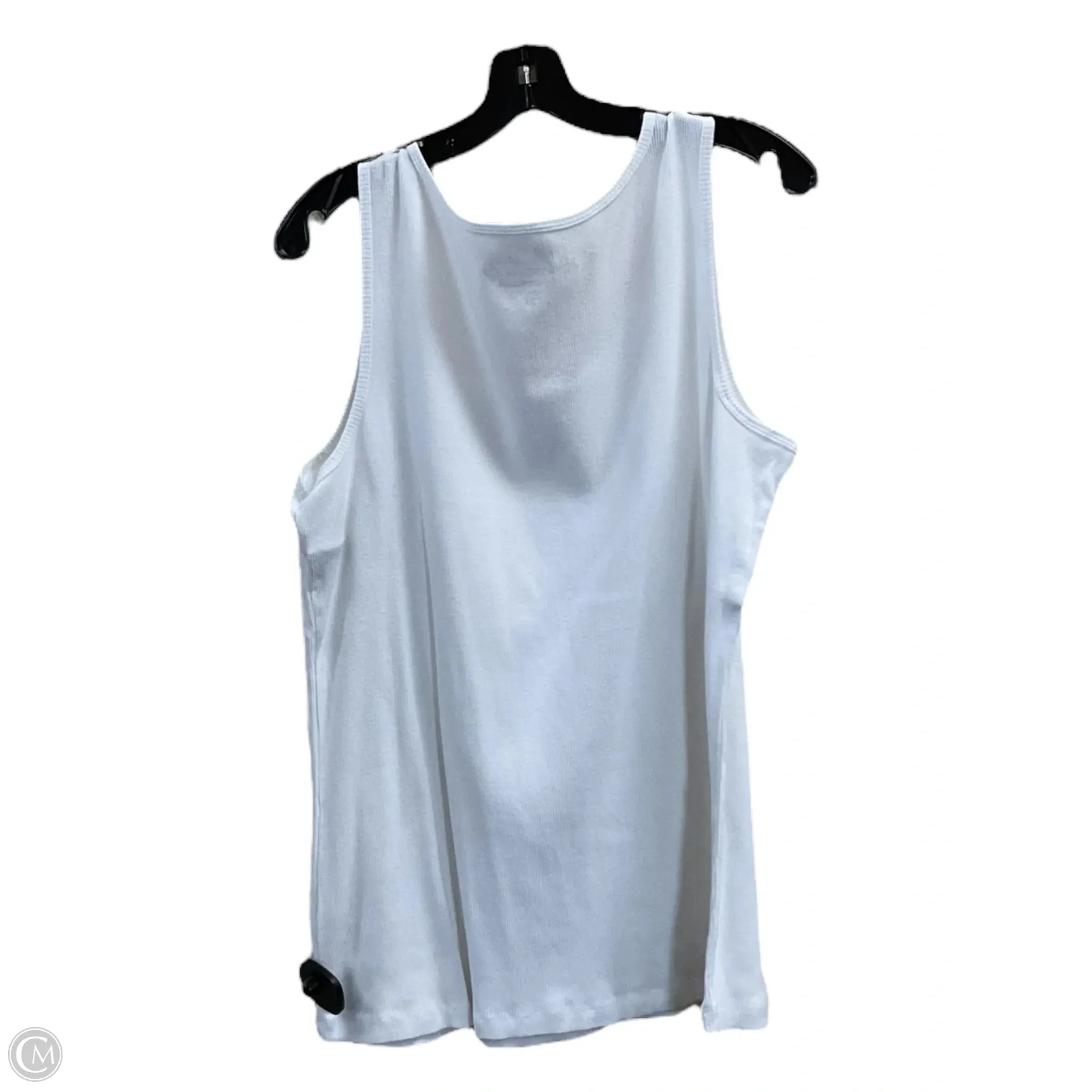 Top Sleeveless Basic By Clothes Mentor In White, Size: 2x