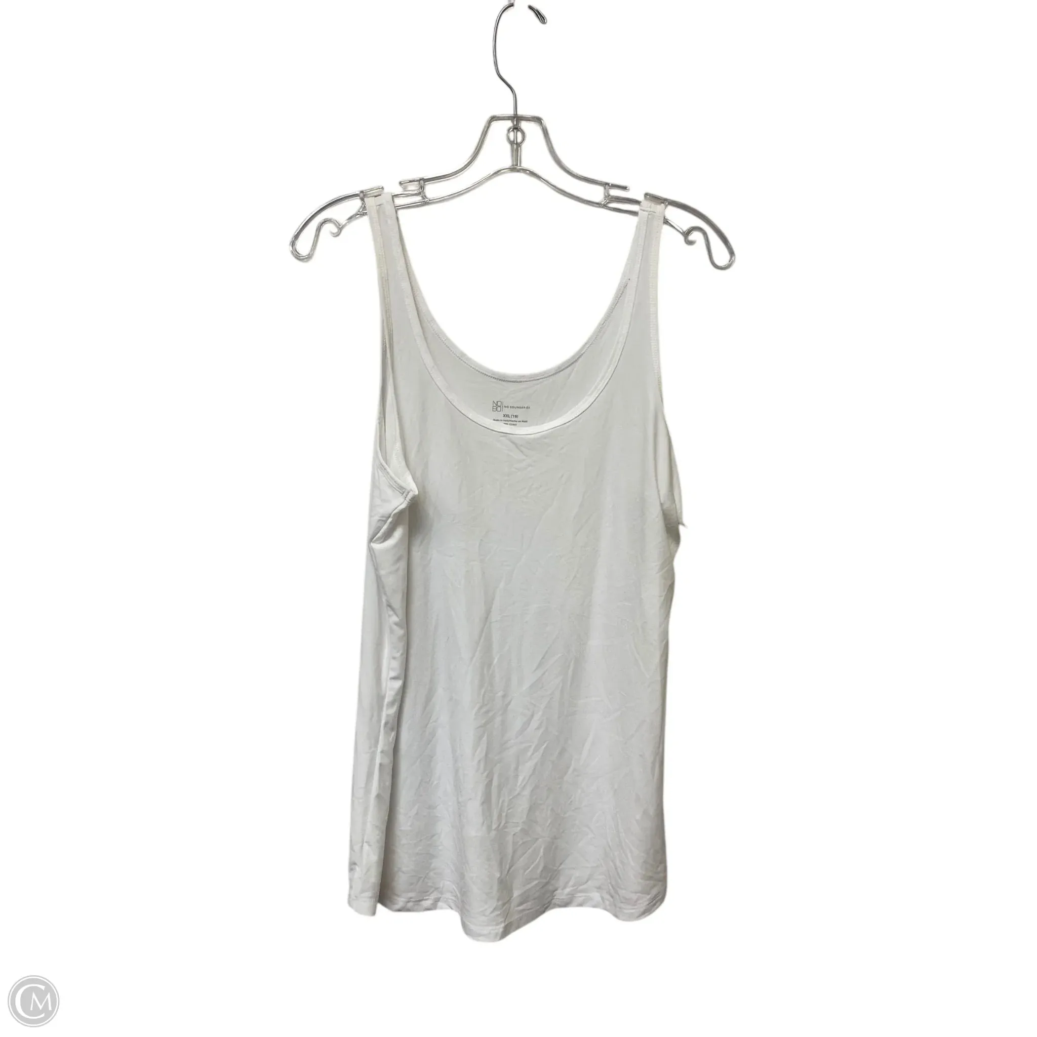 Top Sleeveless Basic By No Boundaries In White, Size: Xxl
