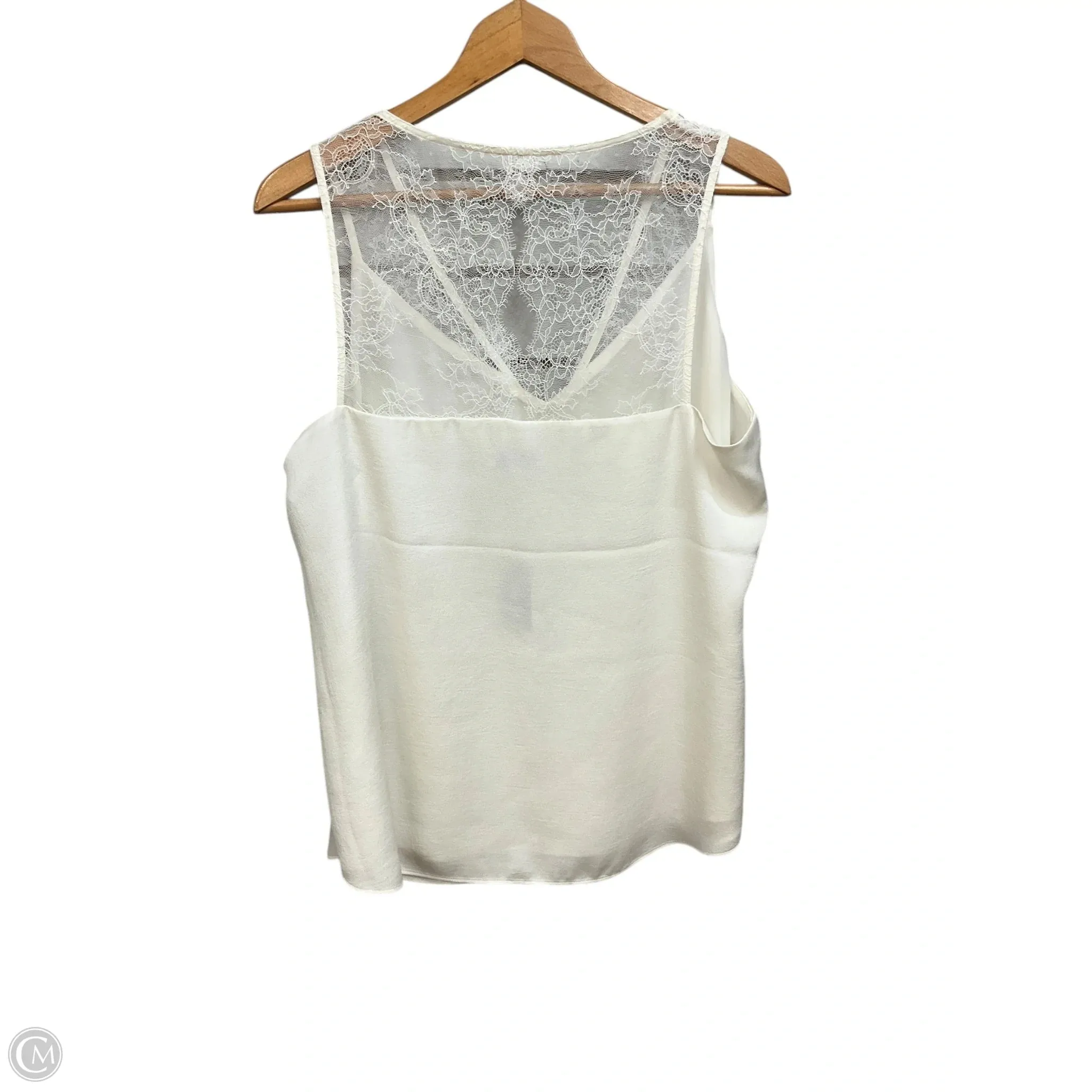 Top Sleeveless By Express In Ivory, Size: L