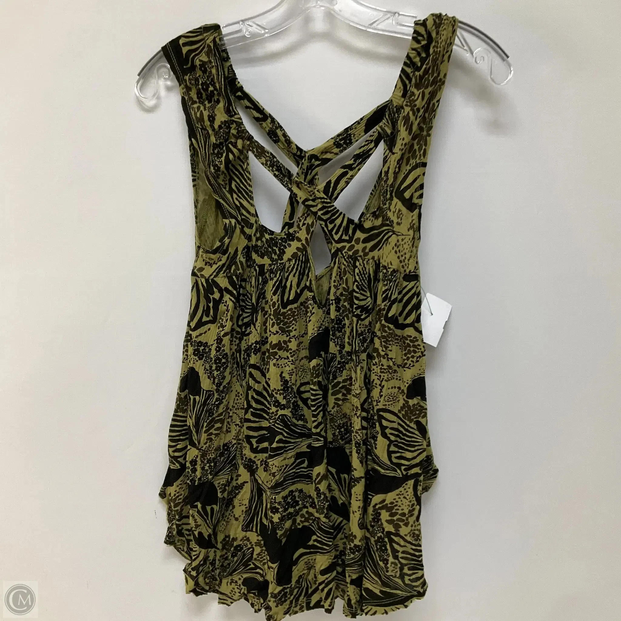 Top Sleeveless By Free People In Black & Green, Size: S