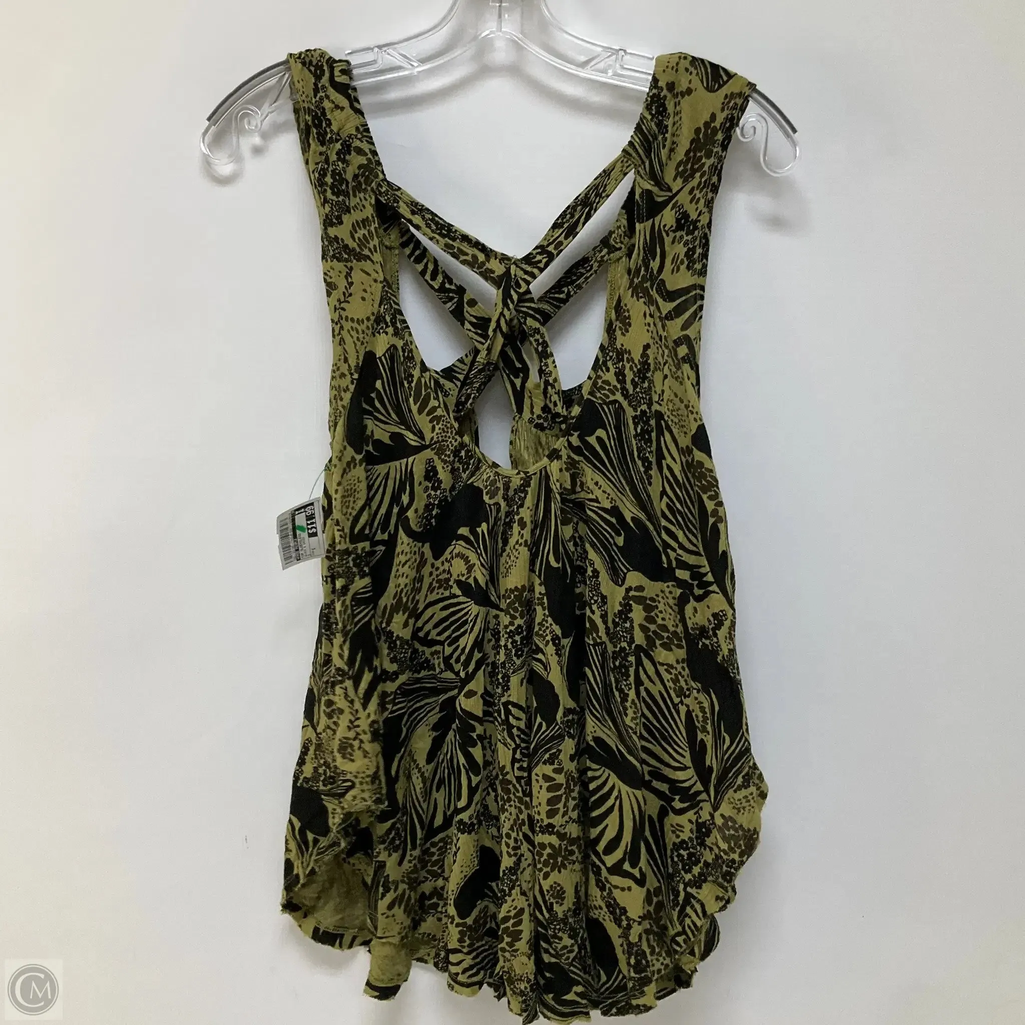 Top Sleeveless By Free People In Black & Green, Size: S
