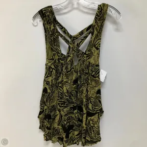 Top Sleeveless By Free People In Black & Green, Size: S