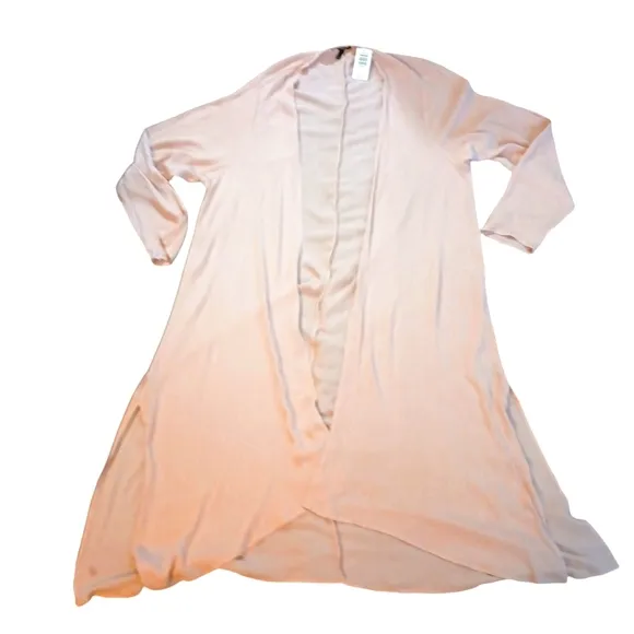 TORRID Pink Open Front Duster Long Cardigan Sweater Plus Size Women's 3X 22-24