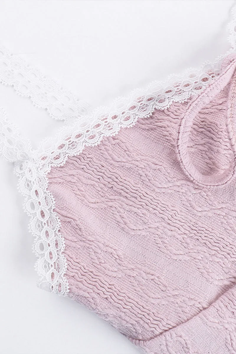 TR3151 Lace Hem Cami Top