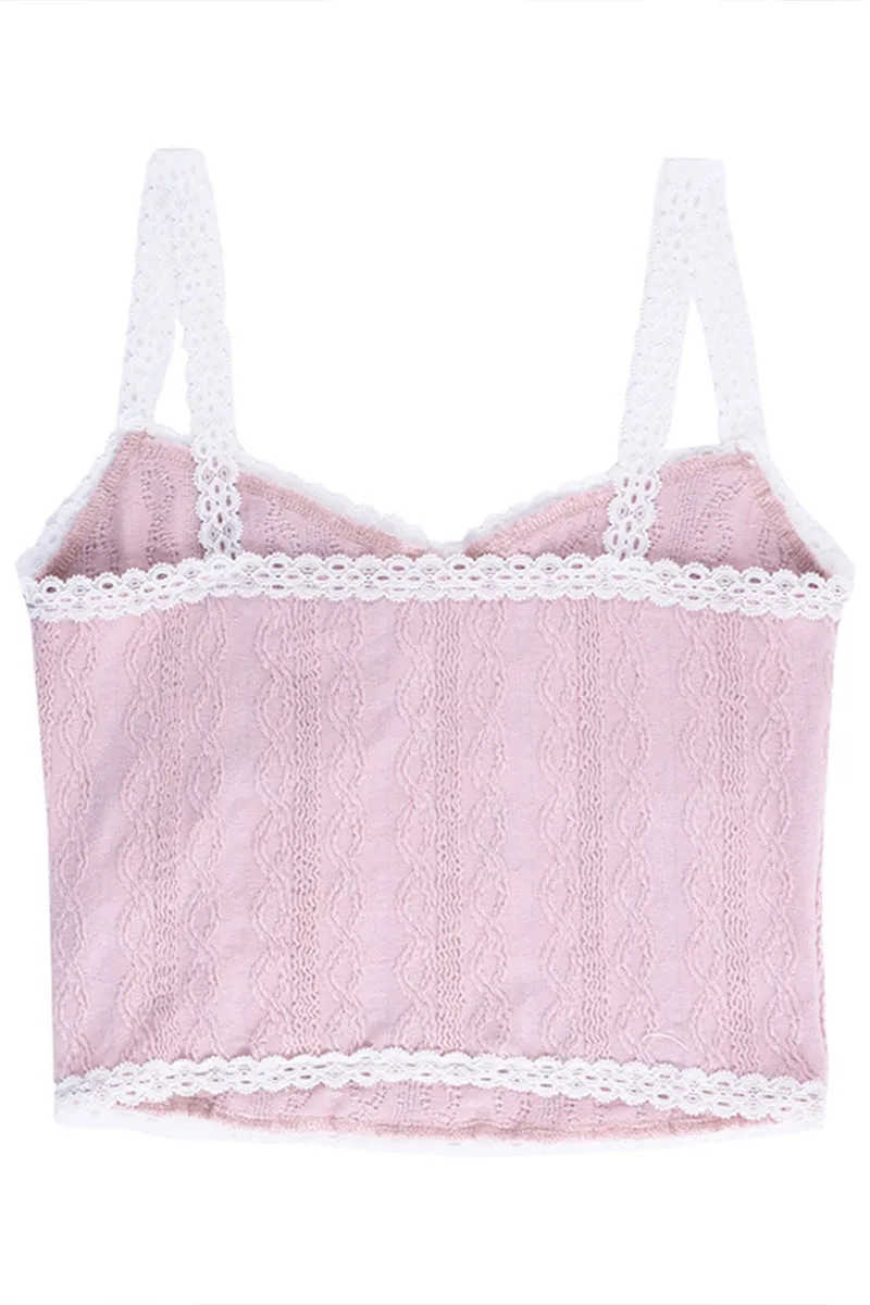 TR3151 Lace Hem Cami Top