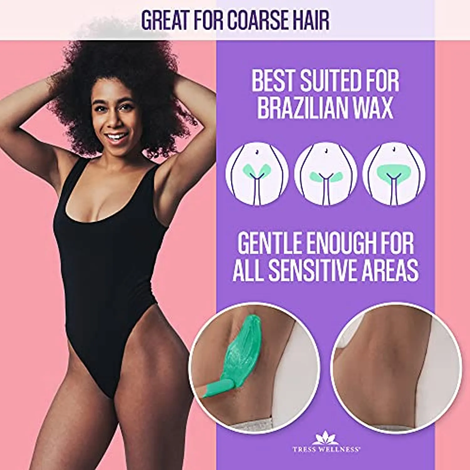 Tress Wellness Waxing Kit Wax Warmer for hair removal -Easy to use -Digital Display -For Sensitive skin