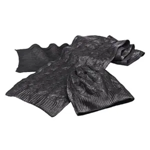 Triumph Women's Knitted Metallic Scarf & Hat