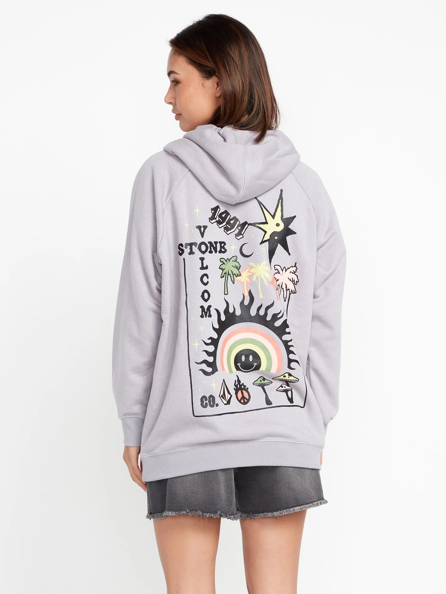 Truly Stoked Boyfriend Hoodie - MOONBEAM