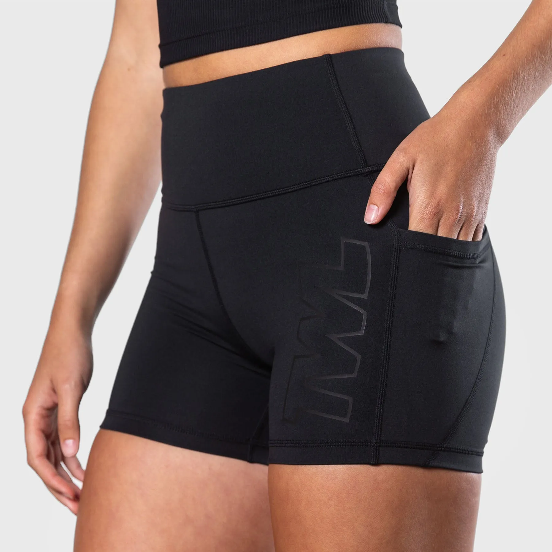 TWL - WOMEN'S ENERGY SHORTS - ATHLETE - BLACK/BLACK