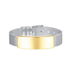 Two Tone Curved Card Belt Bracelet