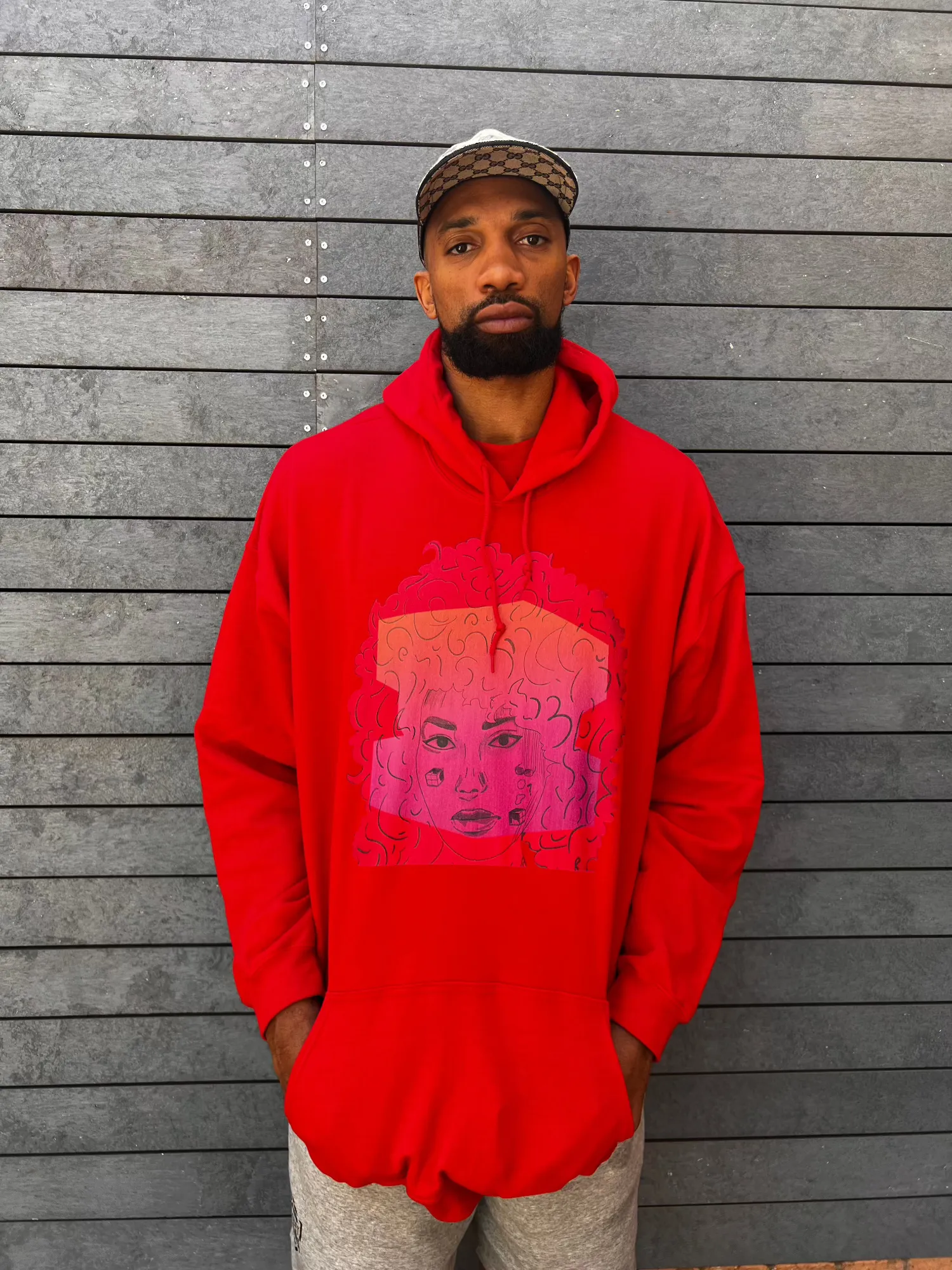 Unisex Brain Fog Women's Face Graphic Hoodie