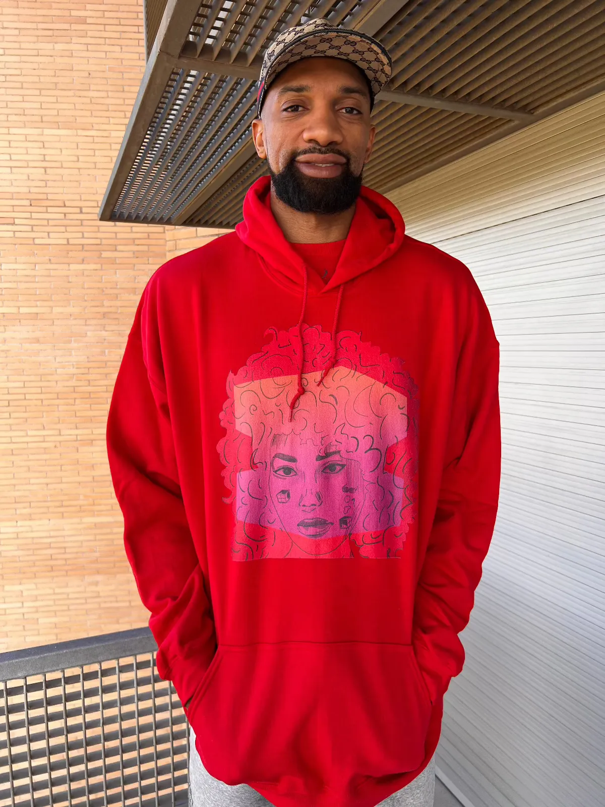 Unisex Brain Fog Women's Face Graphic Hoodie