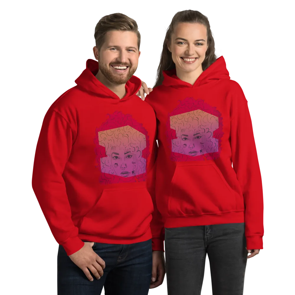 Unisex Brain Fog Women's Face Graphic Hoodie