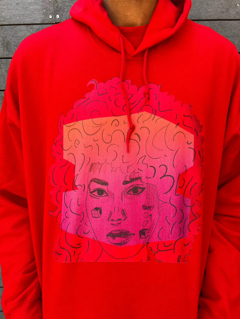 Unisex Brain Fog Women's Face Graphic Hoodie