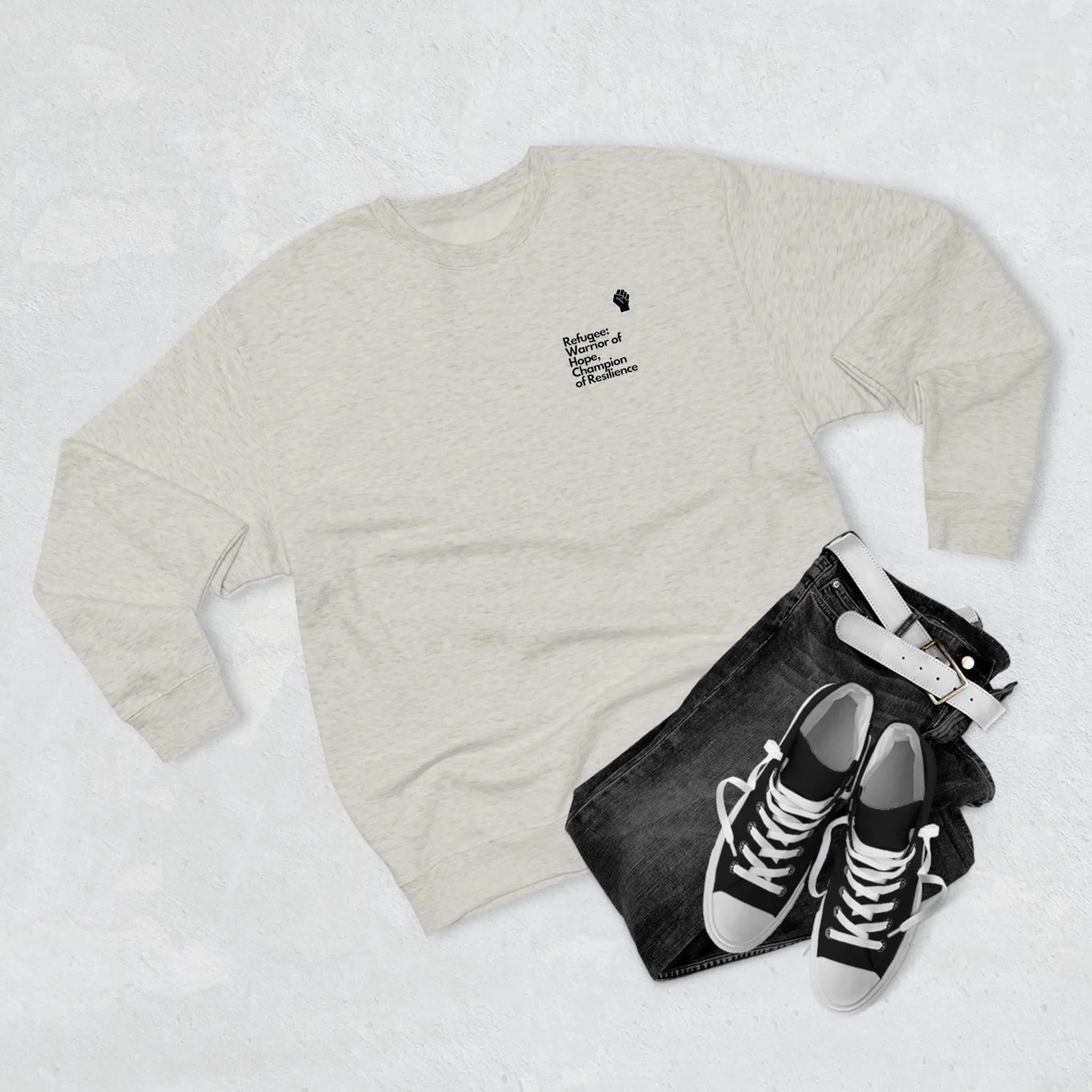 Unisex Premium Crewneck Sweatshirt-Refugee