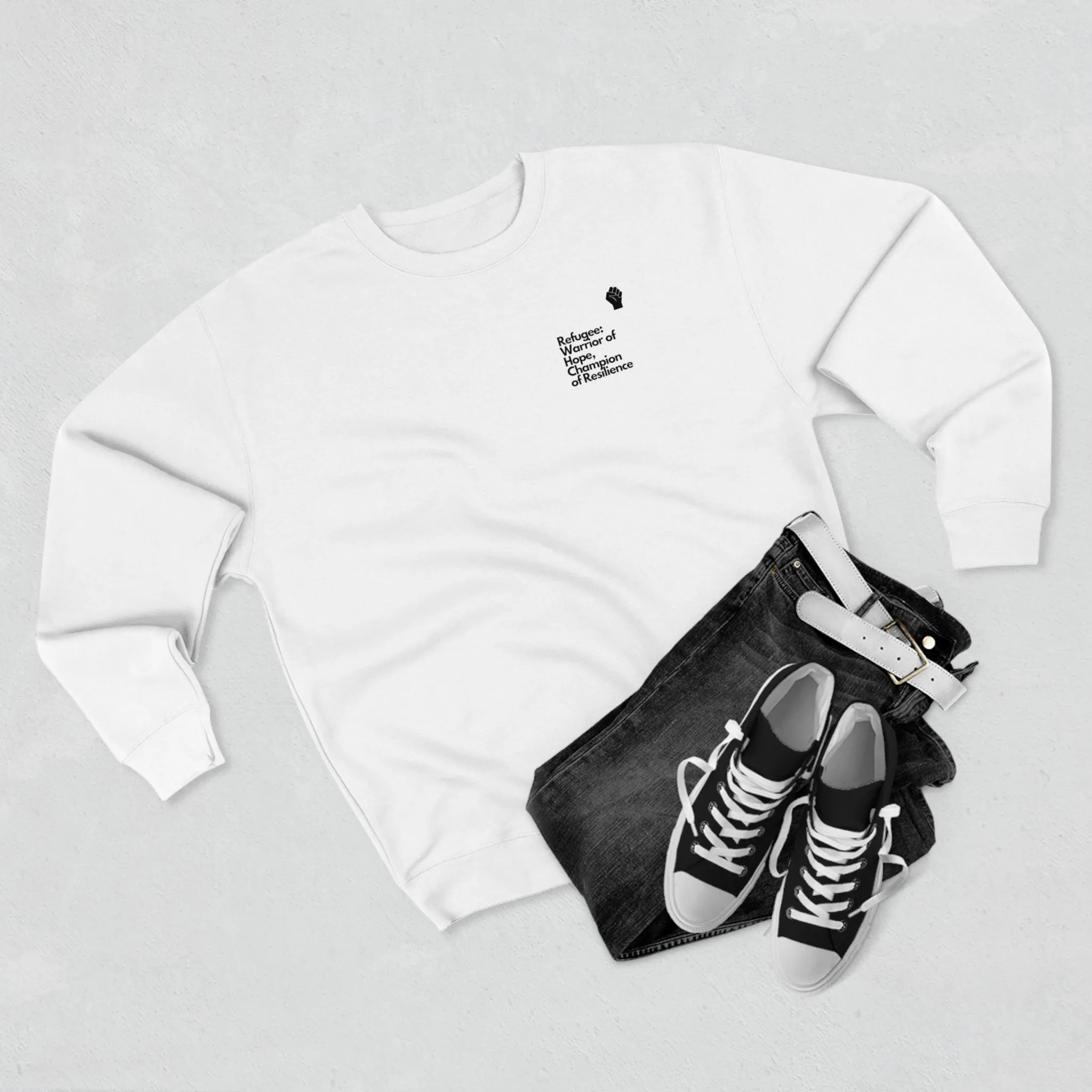 Unisex Premium Crewneck Sweatshirt-Refugee
