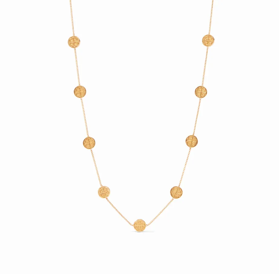 Valencia Delicate Station Necklace - Gold