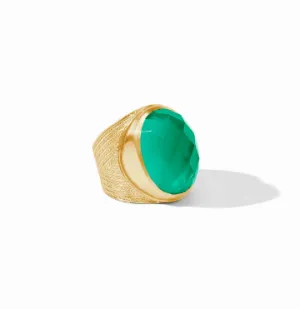 Verona Statement Ring - Iridescent Emerald Green - Size 8