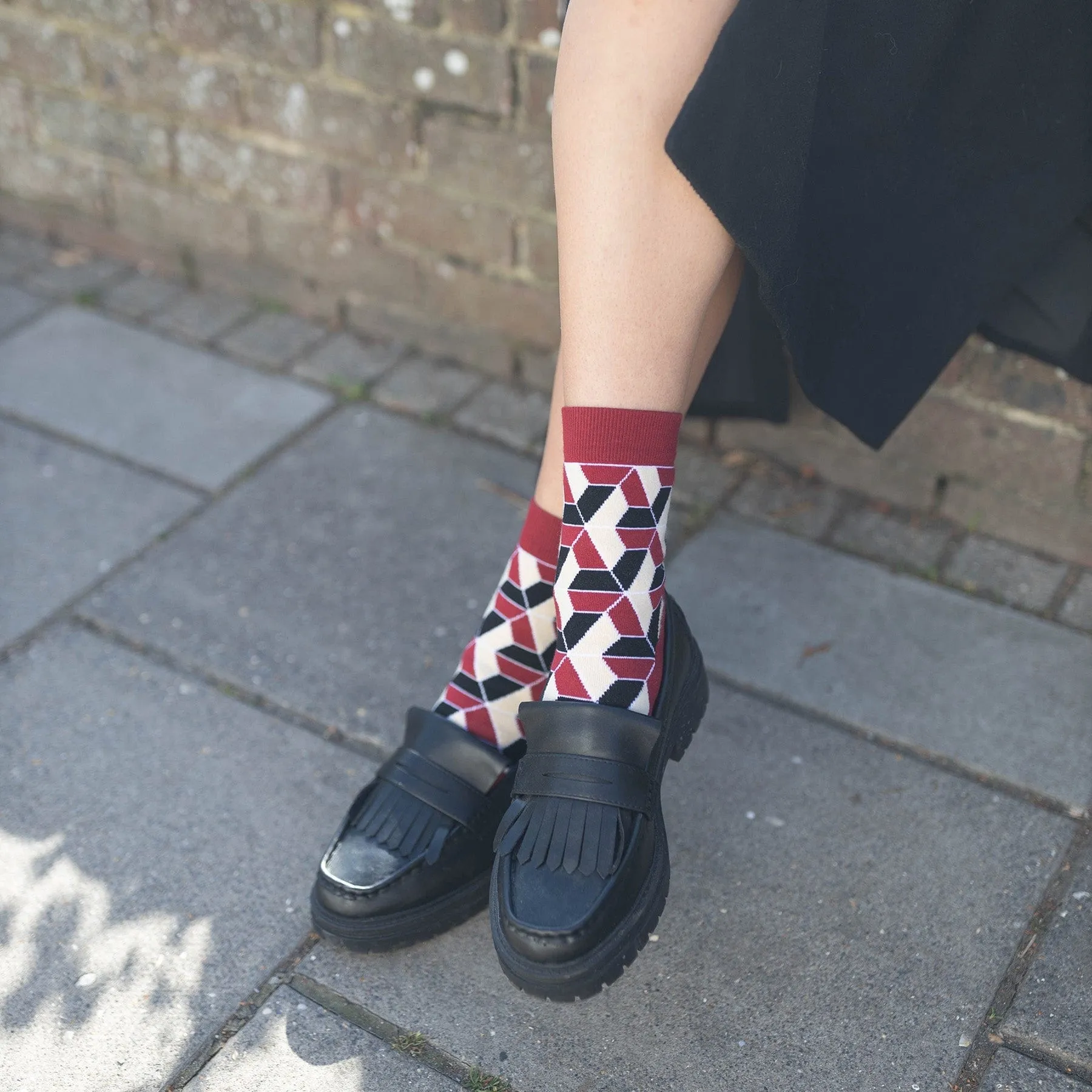 Vertex Women's Organic Cotton Socks | Red