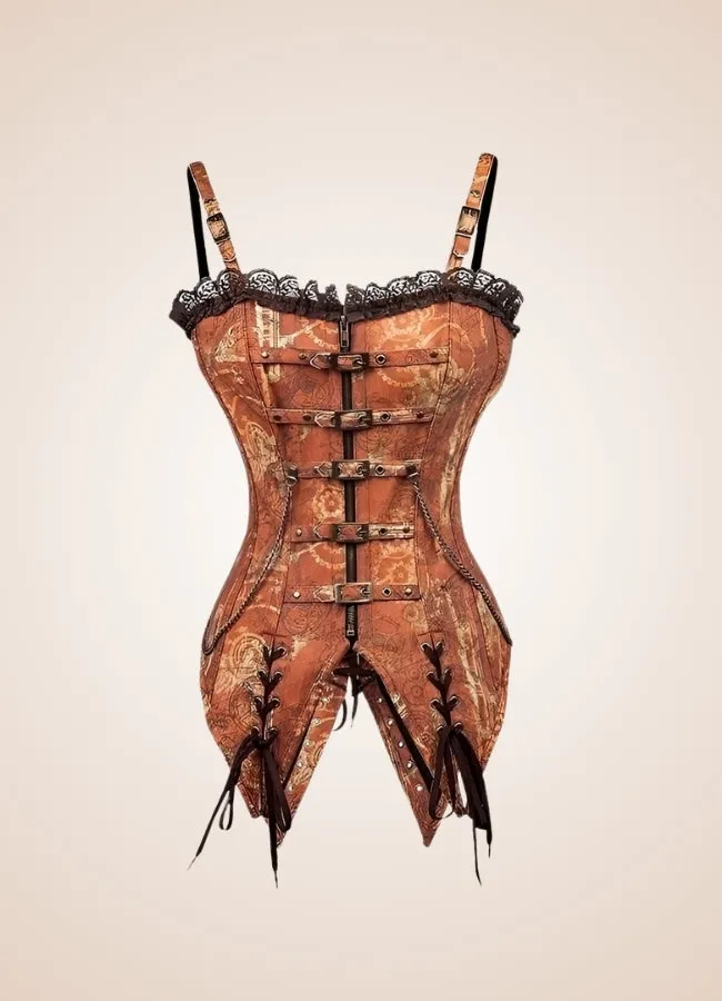 Vintage Brown Steampunk Bustier