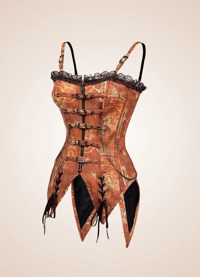 Vintage Brown Steampunk Bustier