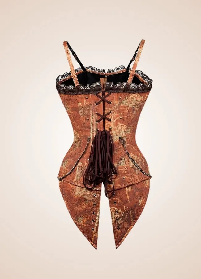 Vintage Brown Steampunk Bustier
