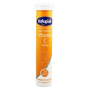 Vitamin C 20 tablets Publishes with a high -strength 1000 mg of Vitamin C Effervescent High Stringth 1000mg Pack of 20 (can be issued by British/China, and the picture is for reference only). The picture is for reference only)